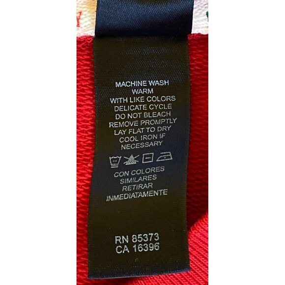 Crazy Horse Petite S Red Cotton/Polyester Long Sleeve Angel Embroidered Sweater - Picture 4 of 4